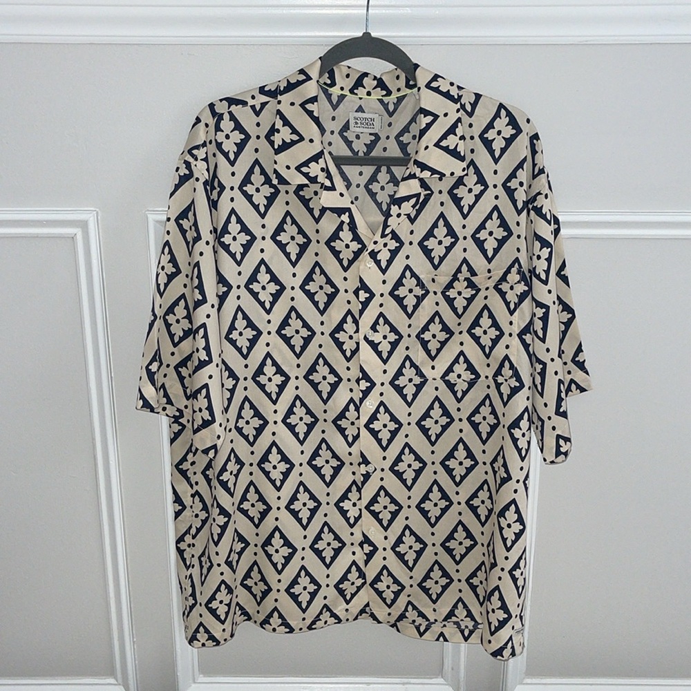 Scotch & Soda Printed Regular Fit Button Down Cam… - image 4